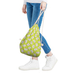 Japanese Lucky Cat Cartoon Print Drawstring Bag