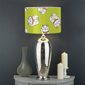 Japanese Lucky Cat Cartoon Print Drum Lamp Shade