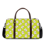 Japanese Lucky Cat Cartoon Print Duffle Bag