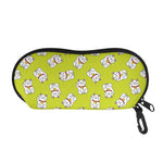 Japanese Lucky Cat Cartoon Print Glasses Case