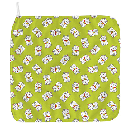 Japanese Lucky Cat Cartoon Print Hand Towel