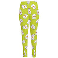 Japanese Lucky Cat Cartoon Print High-Waisted Pocket Leggings