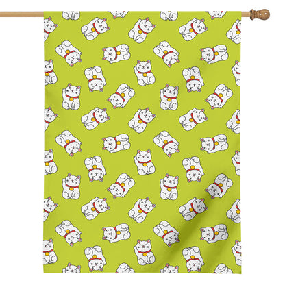 Japanese Lucky Cat Cartoon Print House Flag