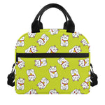 Japanese Lucky Cat Cartoon Print Insulated Lunch Bag