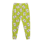 Japanese Lucky Cat Cartoon Print Jogger Pants