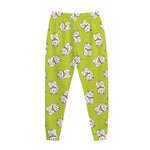 Japanese Lucky Cat Cartoon Print Jogger Pants