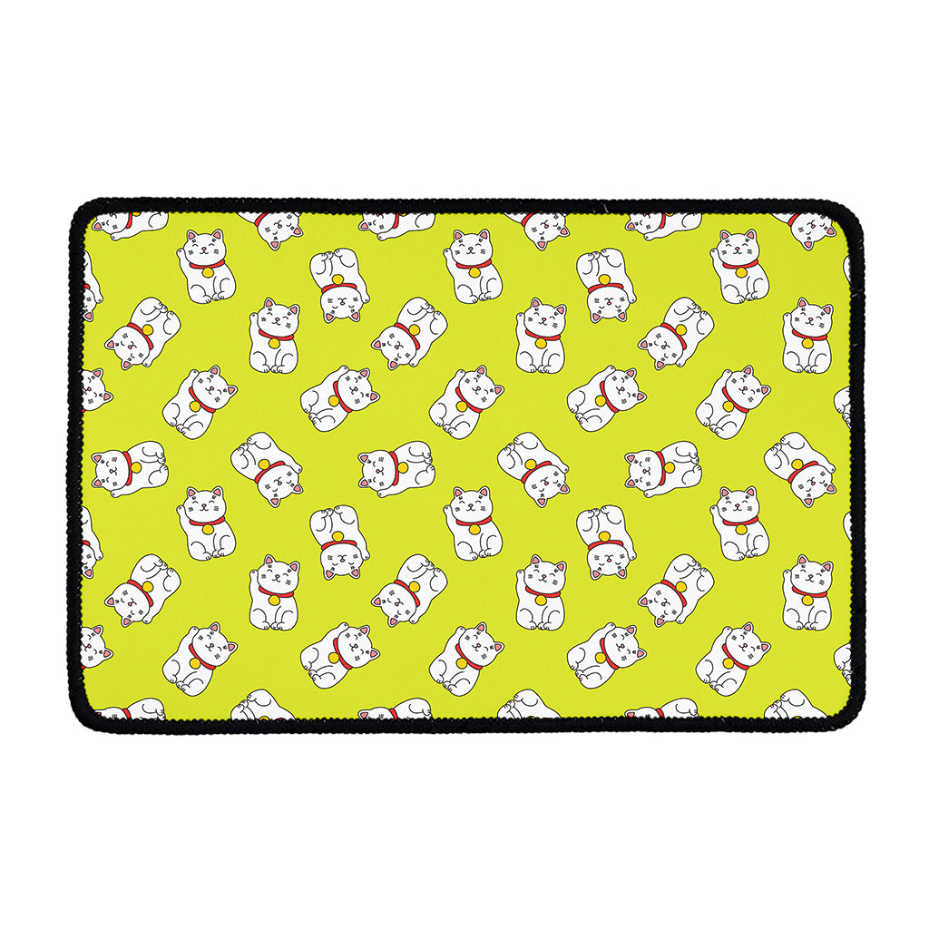 Japanese Lucky Cat Cartoon Print Kitchen Mat