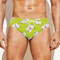 Japanese Lucky Cat Cartoon Print Men's Swim Briefs