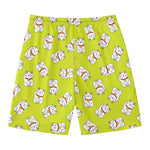 Japanese Lucky Cat Cartoon Print Men's Swim Trunks