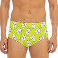 Japanese Lucky Cat Cartoon Print Men's Triangle Swim Briefs