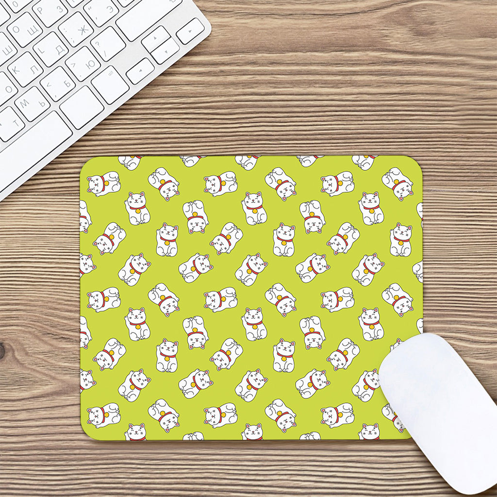 Japanese Lucky Cat Cartoon Print Mouse Pad