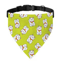Japanese Lucky Cat Cartoon Print Over The Collar Dog Bandana