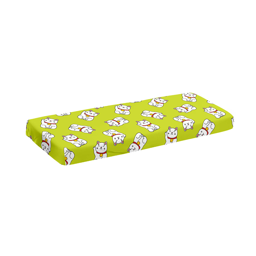 Japanese Lucky Cat Cartoon Print Piano Keyboard Cover