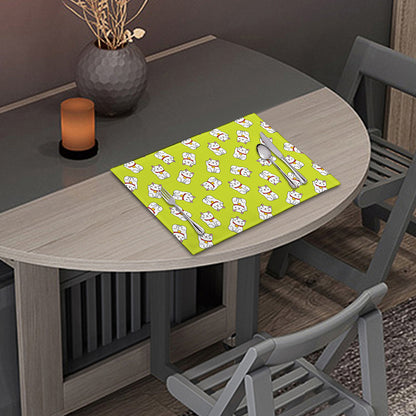 Japanese Lucky Cat Cartoon Print Placemat
