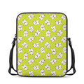 Japanese Lucky Cat Cartoon Print Rectangular Crossbody Bag