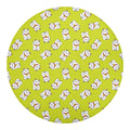 Japanese Lucky Cat Cartoon Print Round Blanket