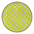 Japanese Lucky Cat Cartoon Print Round Floor Mat