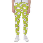 Japanese Lucky Cat Cartoon Print Scuba Joggers
