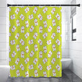 Japanese Lucky Cat Cartoon Print Shower Curtain
