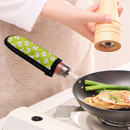 Japanese Lucky Cat Cartoon Print Skillet Handle Cover
