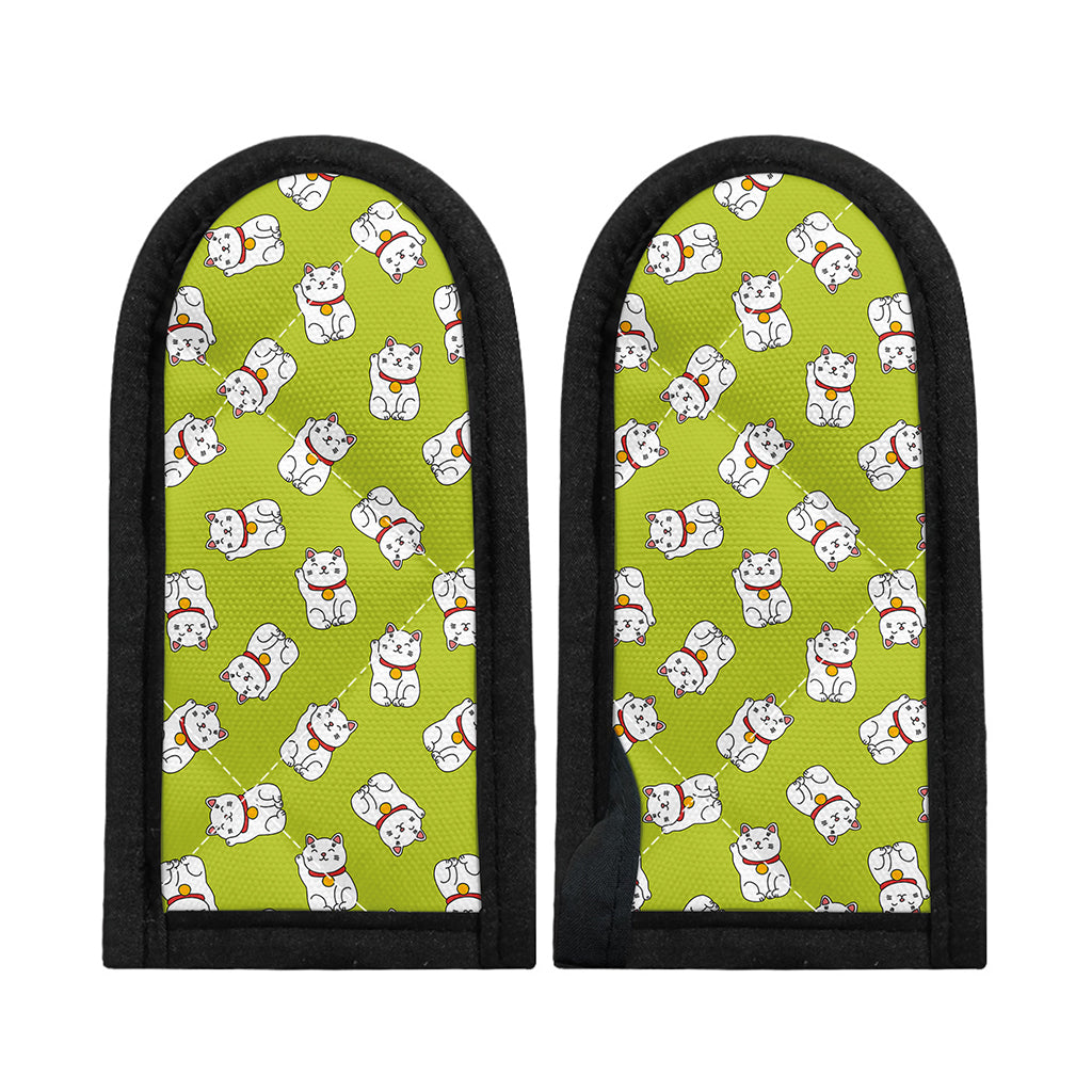 Japanese Lucky Cat Cartoon Print Skillet Handle Cover