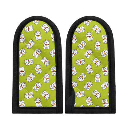 Japanese Lucky Cat Cartoon Print Skillet Handle Cover