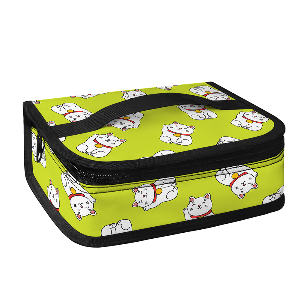 Japanese Lucky Cat Cartoon Print Small Lunch Bag
