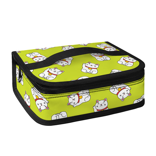 Japanese Lucky Cat Cartoon Print Small Lunch Bag