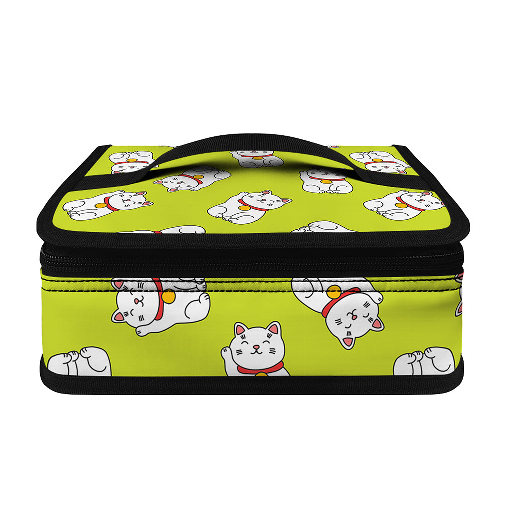 Japanese Lucky Cat Cartoon Print Small Lunch Bag