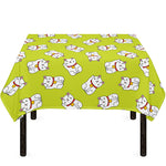 Japanese Lucky Cat Cartoon Print Tablecloth