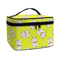 Japanese Lucky Cat Cartoon Print Travel Makeup Bag
