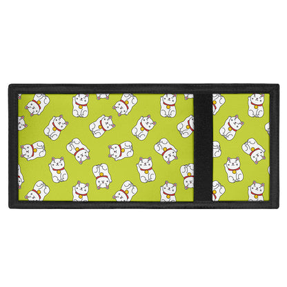 Japanese Lucky Cat Cartoon Print Trifold Wallet