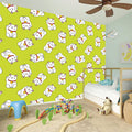 Japanese Lucky Cat Cartoon Print Wall Sticker