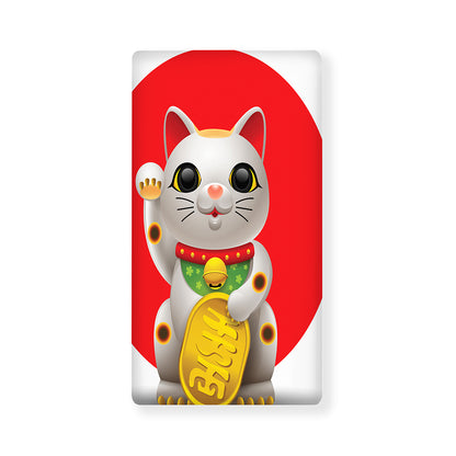 Japanese Lucky Cat Maneki Neko Print Baby Crib Sheet