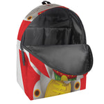 Japanese Lucky Cat Maneki Neko Print Backpack