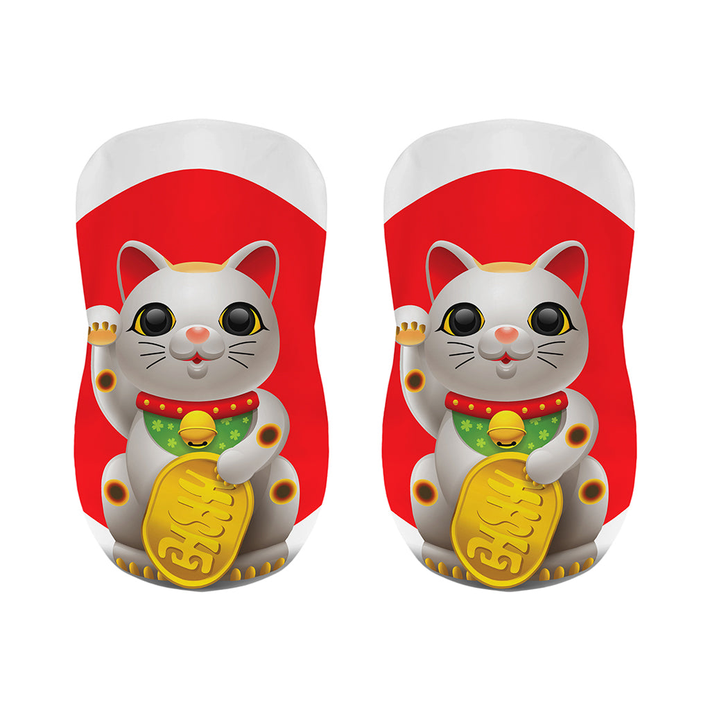 Japanese Lucky Cat Maneki Neko Print Bar Stool Covers