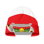 Japanese Lucky Cat Maneki Neko Print Beanie
