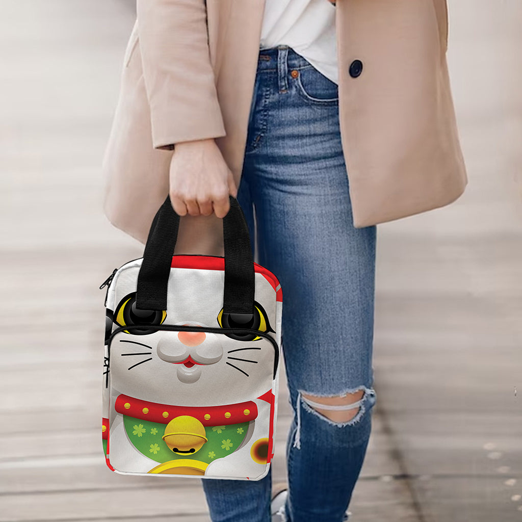 Japanese Lucky Cat Maneki Neko Print Bible Tote Bag