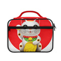 Japanese Lucky Cat Maneki Neko Print Briefcase Bible Bag