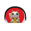 Japanese Lucky Cat Maneki Neko Print Coin Purse