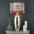 Japanese Lucky Cat Maneki Neko Print Drum Lamp Shade