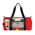 Japanese Lucky Cat Maneki Neko Print Gym Bag