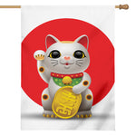 Japanese Lucky Cat Maneki Neko Print House Flag