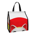 Japanese Lucky Cat Maneki Neko Print Insulated Lunch Tote