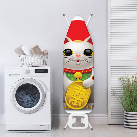 Japanese Lucky Cat Maneki Neko Print Ironing Board Cover
