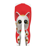 Japanese Lucky Cat Maneki Neko Print Men's leggings