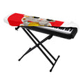 Japanese Lucky Cat Maneki Neko Print Piano Keyboard Cover