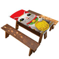 Japanese Lucky Cat Maneki Neko Print Picnic Table Cover