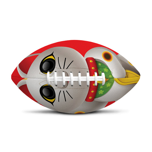 Japanese Lucky Cat Maneki Neko Print Rugby Ball