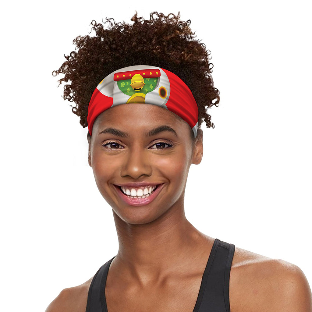 Japanese Lucky Cat Maneki Neko Print Sports Headband
